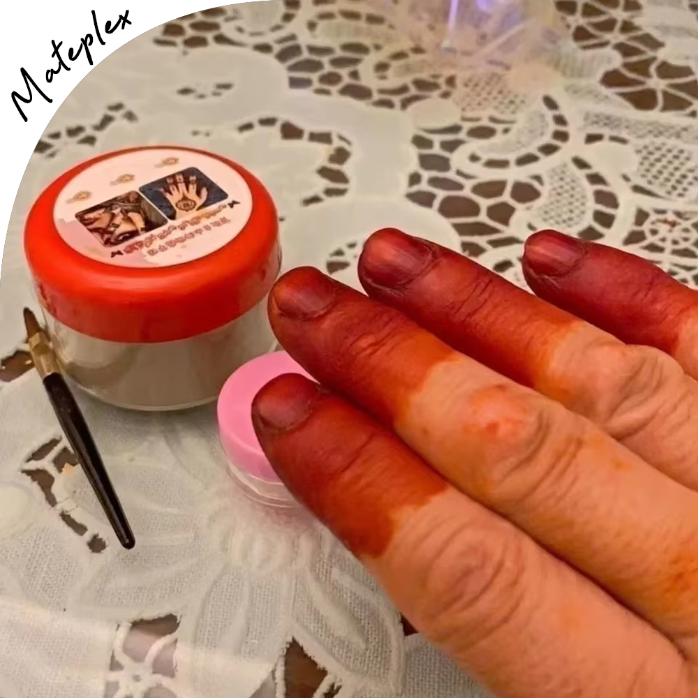 Nail Art Red Wine - 20g Natural Plant Henna Nail Dyeing