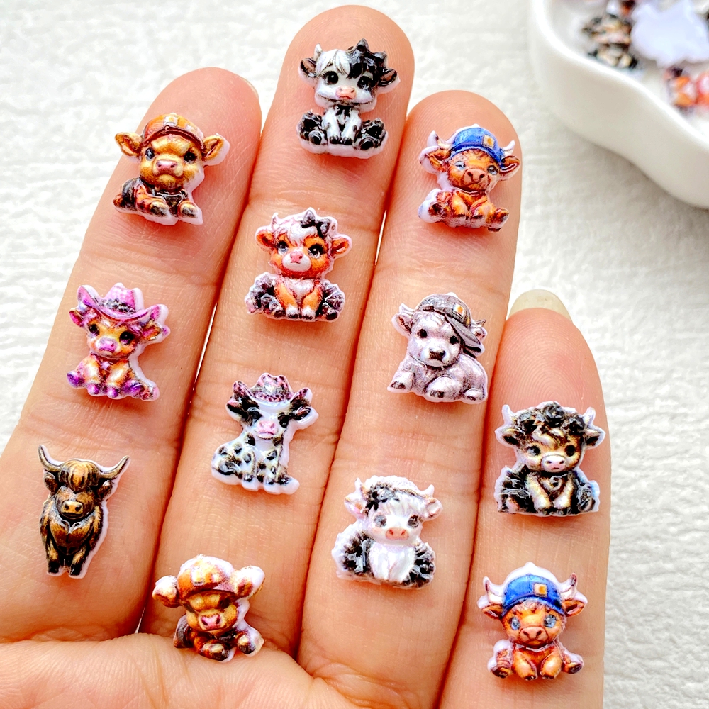 Nail Art Motif - 50pcs Resin Cute Mini Cartoon Little