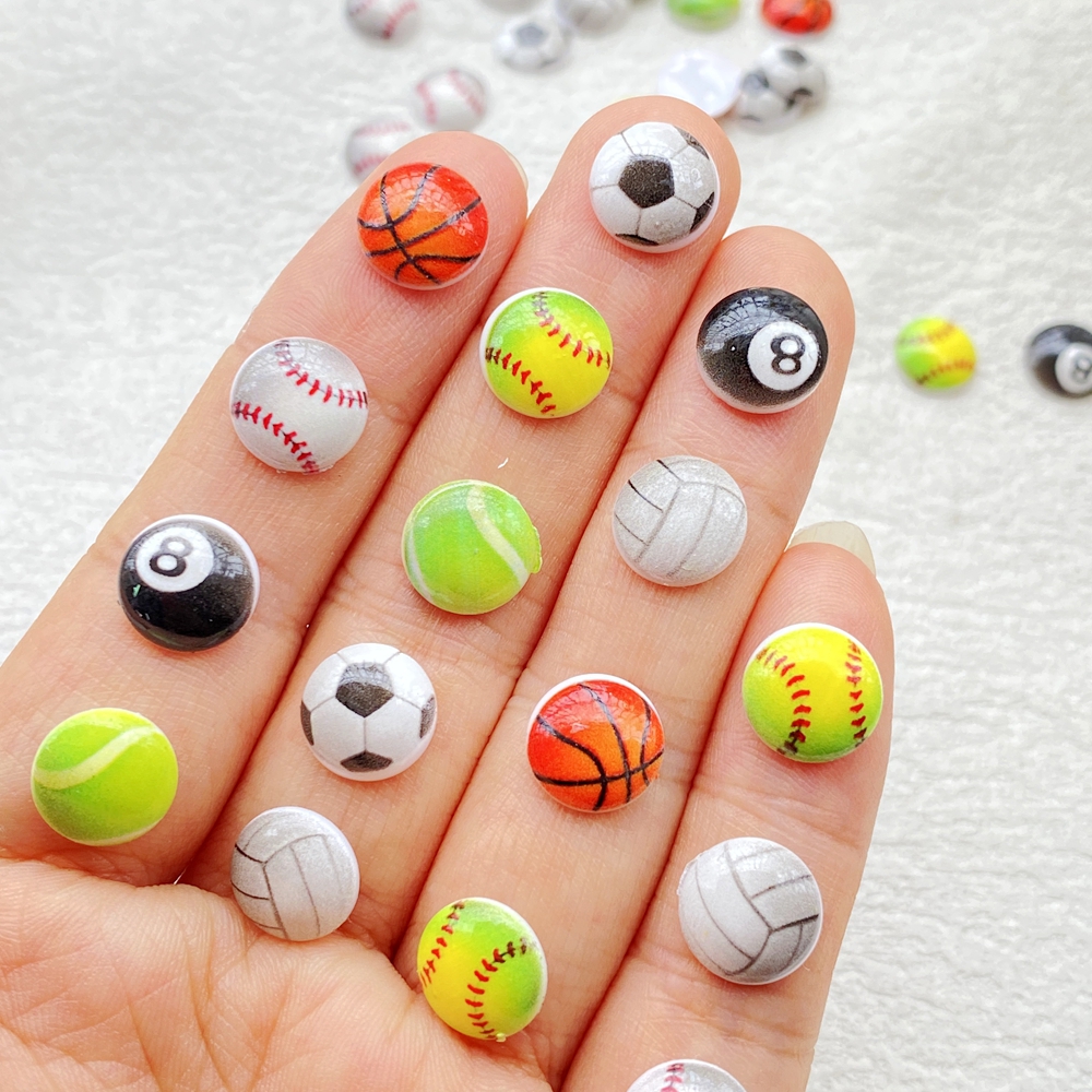 Nail Art Motif - 50pcs resin cute mini cartoon football,