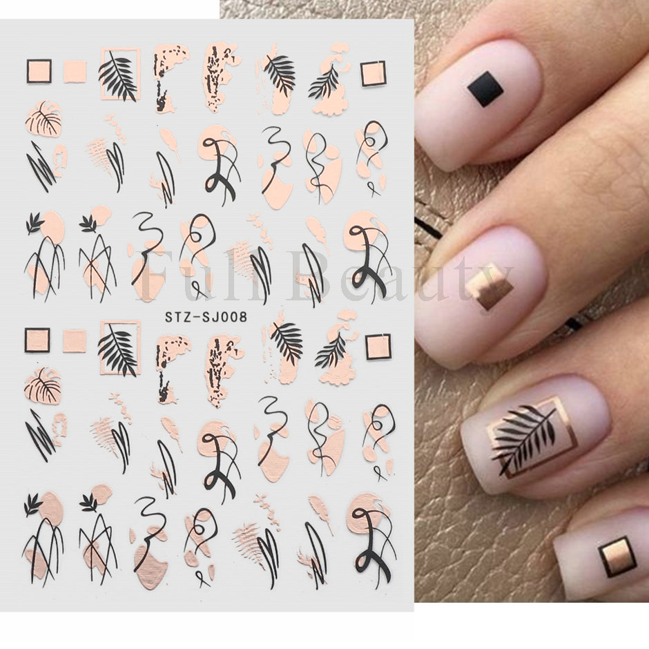 9pcs Nail Stickers Set Mixed D - Nail Art Full Design ulasan dan harga