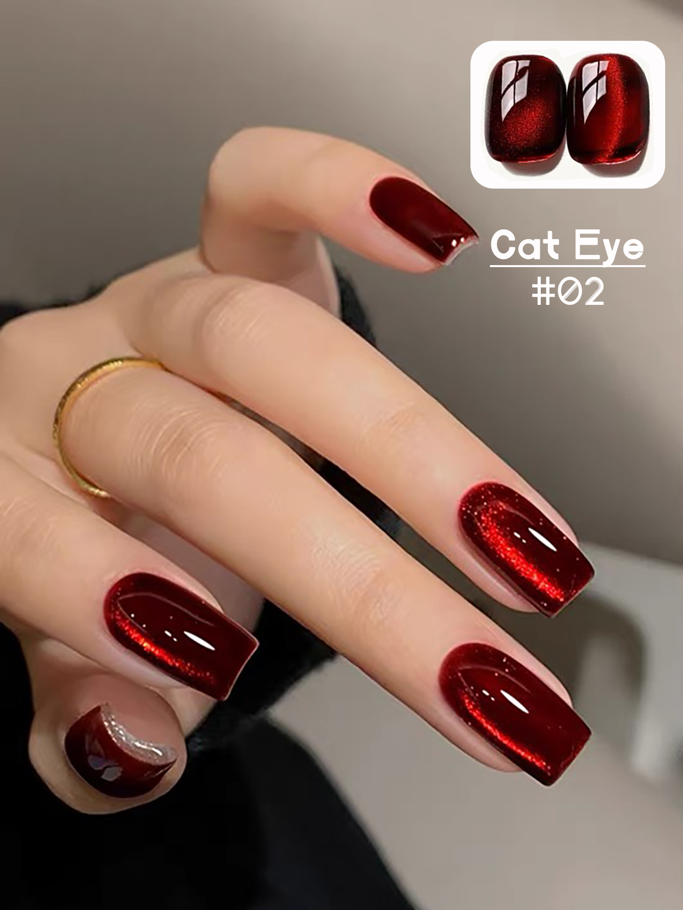 1-12pcs TC Cherry Wine Red Tra - Nail Art Red Wine ulasan dan harga