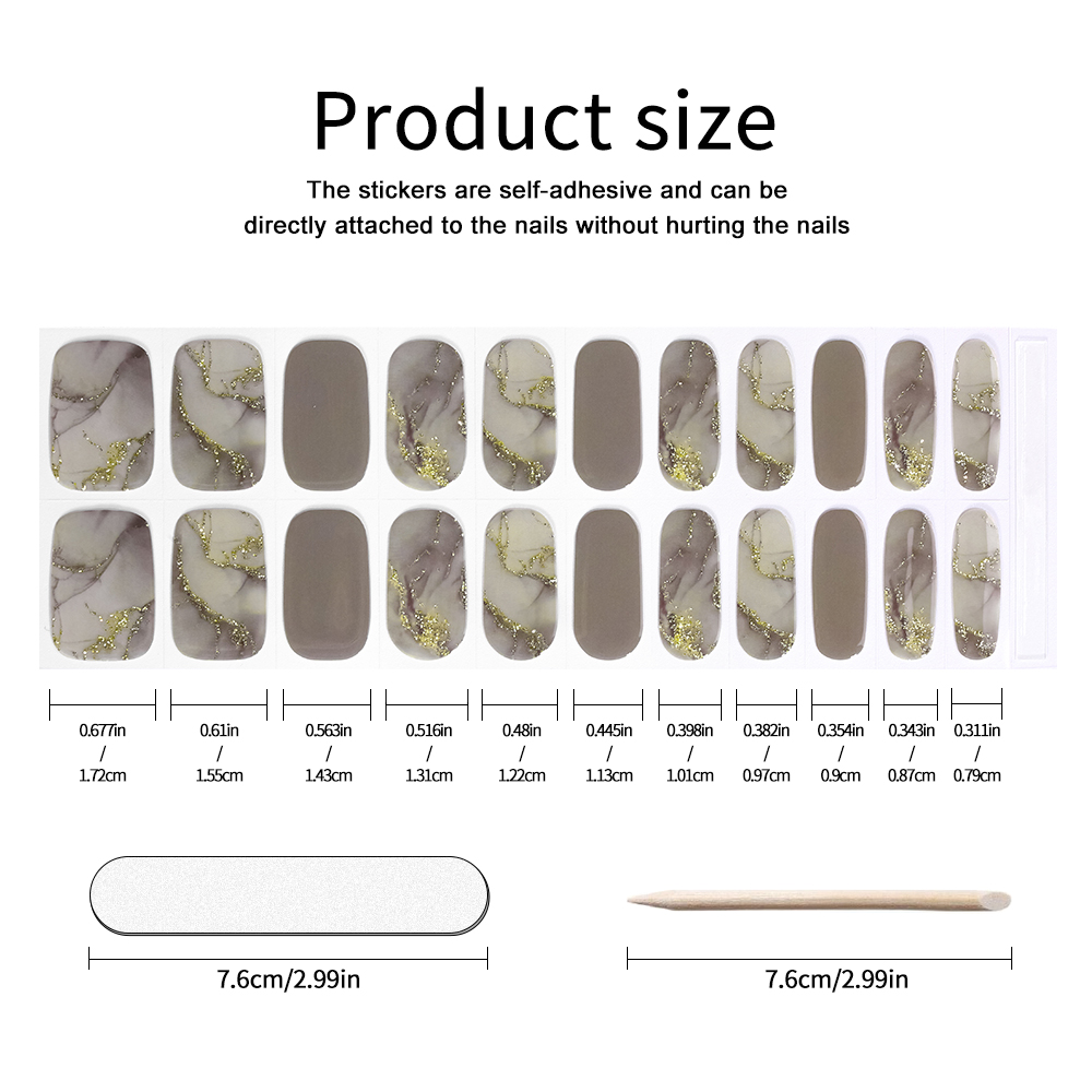 UV-Free Strips DIY Nails Stick - Nail Art Full Design ulasan dan harga