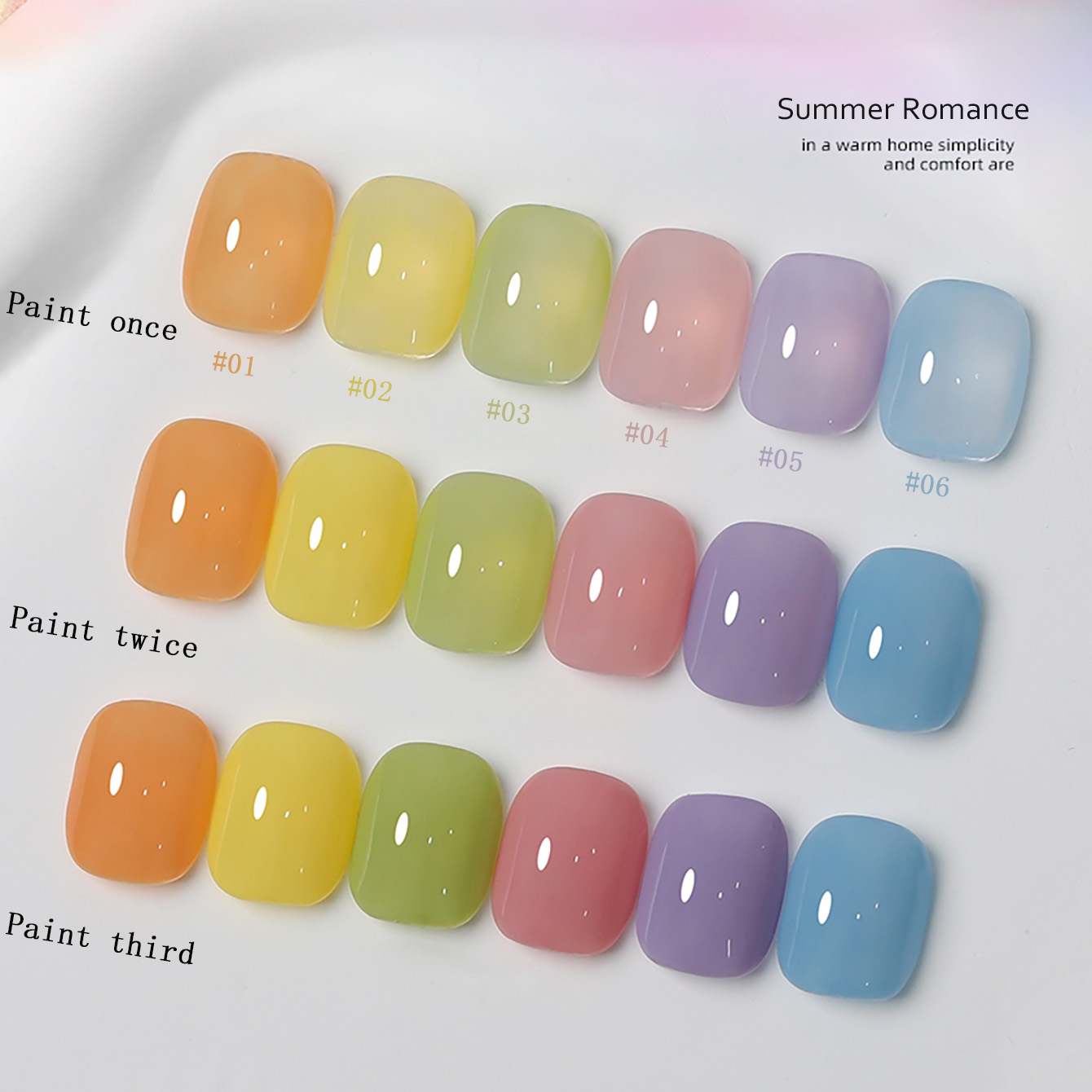 SHAKA 1-6pcs Romantic Macaron  - Nail Art Valentines Day ulasan dan harga