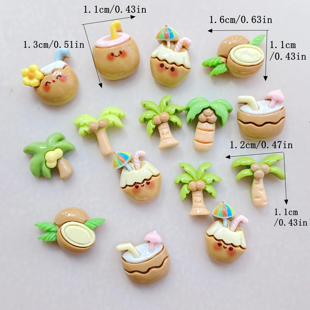 20Pcs Cute Cartoon Coconut Dri - Nail Art Motif ulasan dan harga