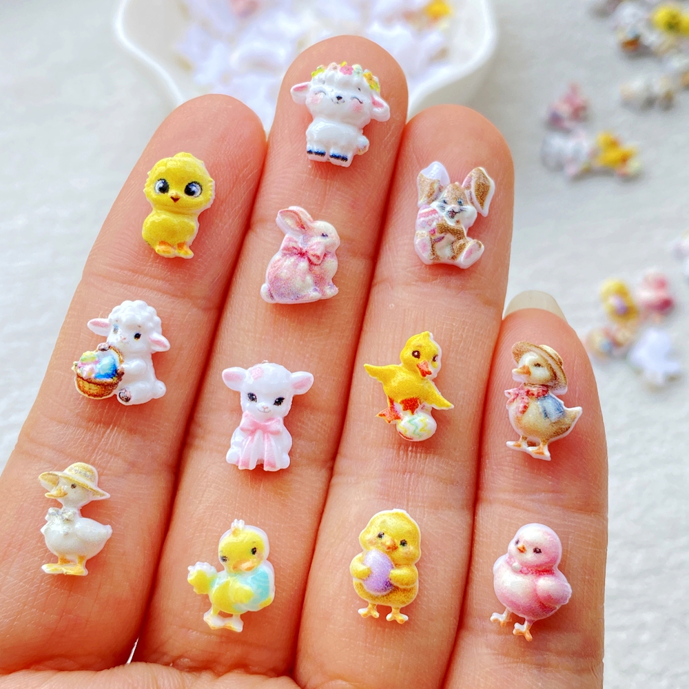 50pcs Resin Cute Mini Cartoon  - Nail Art Motif ulasan dan harga