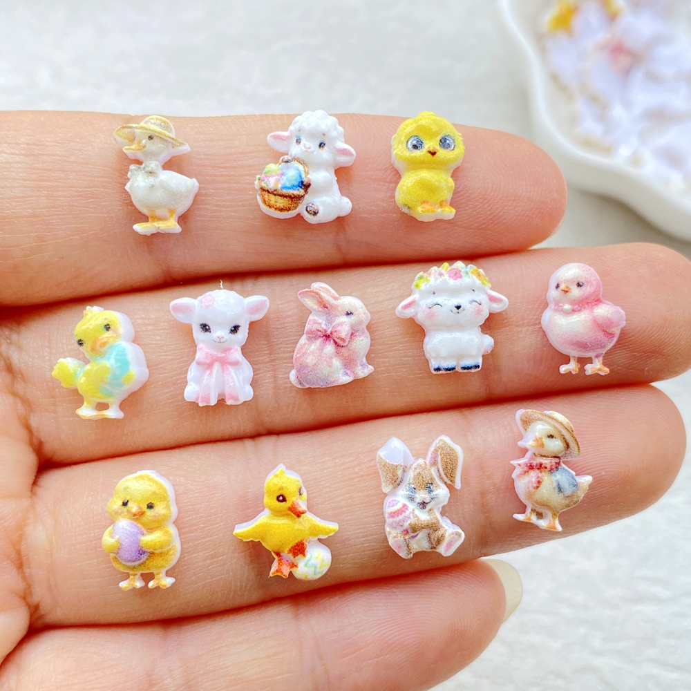 50pcs Resin Cute Mini Cartoon  - Nail Art Motif ulasan dan harga