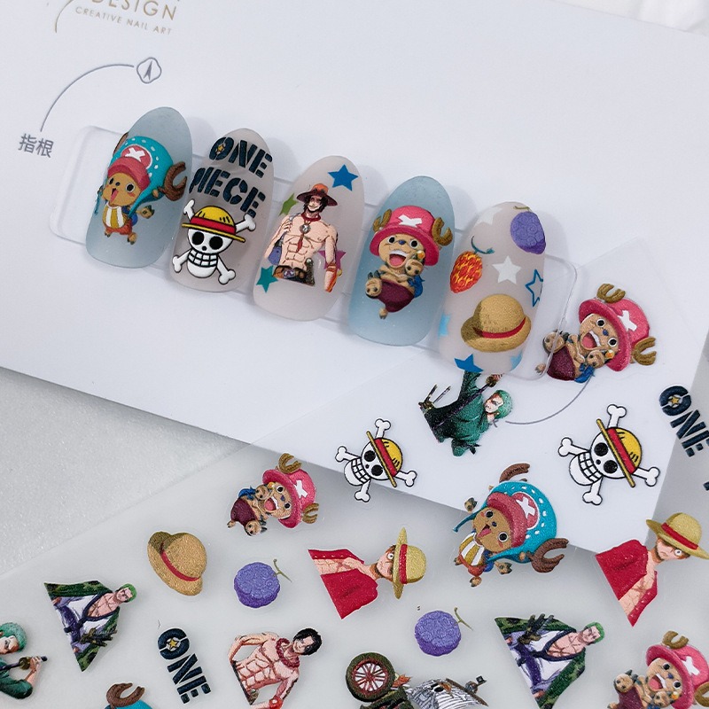 1PCS 5D New One Piece Nail Sti - Nail Art Zoro One Piece ulasan dan harga