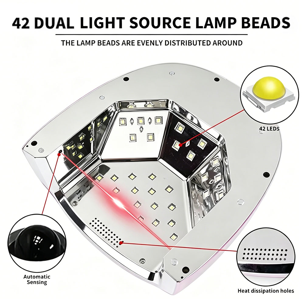 Rechargeable 96W Nail Lamp wit - Uv Led Lamp Nail ulasan dan harga