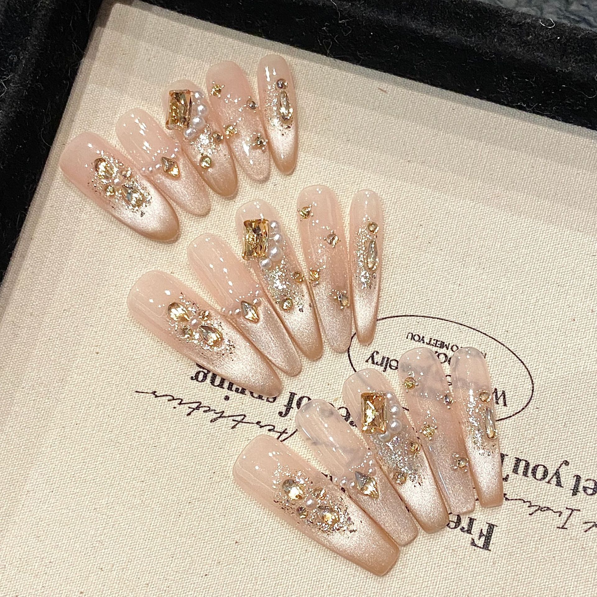 Handmade Nude Press on Nails C - Nail Art Full Design ulasan dan harga