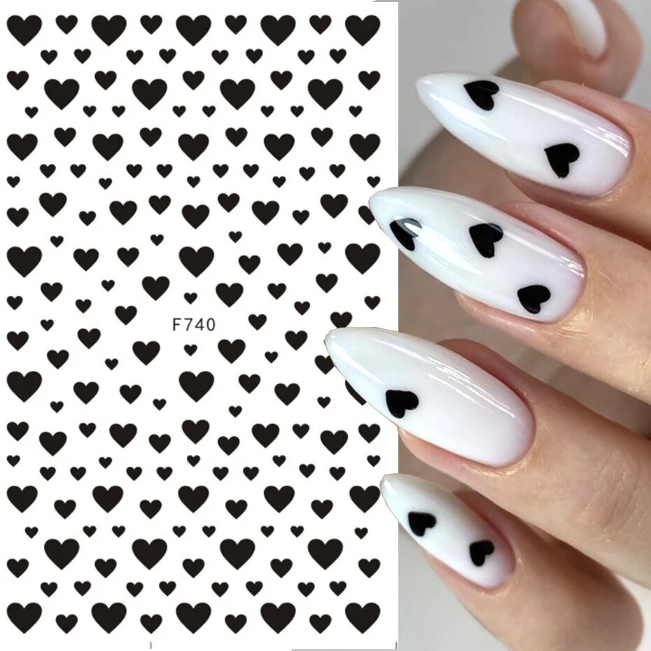 6PCS 3D Valentines Day Nail Ar - Nail Art Valentines Day ulasan dan harga