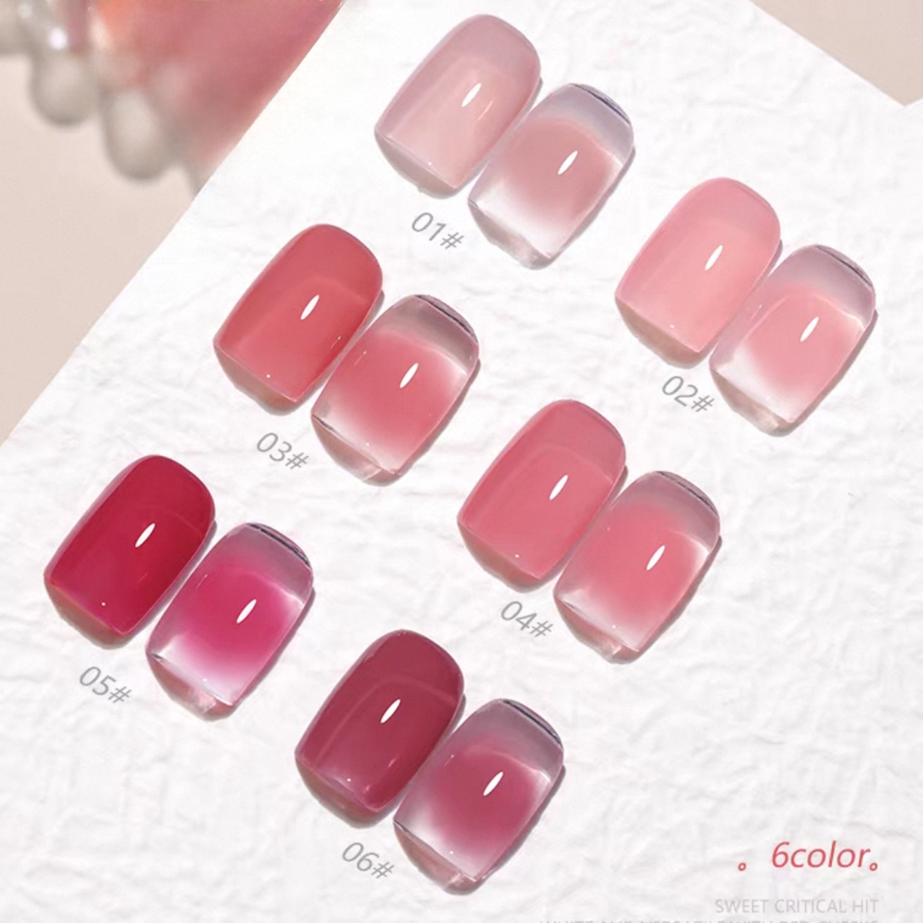 MIANEL 1PCS Ice Clear Pink Nud - Nail Art Red Wine ulasan dan harga