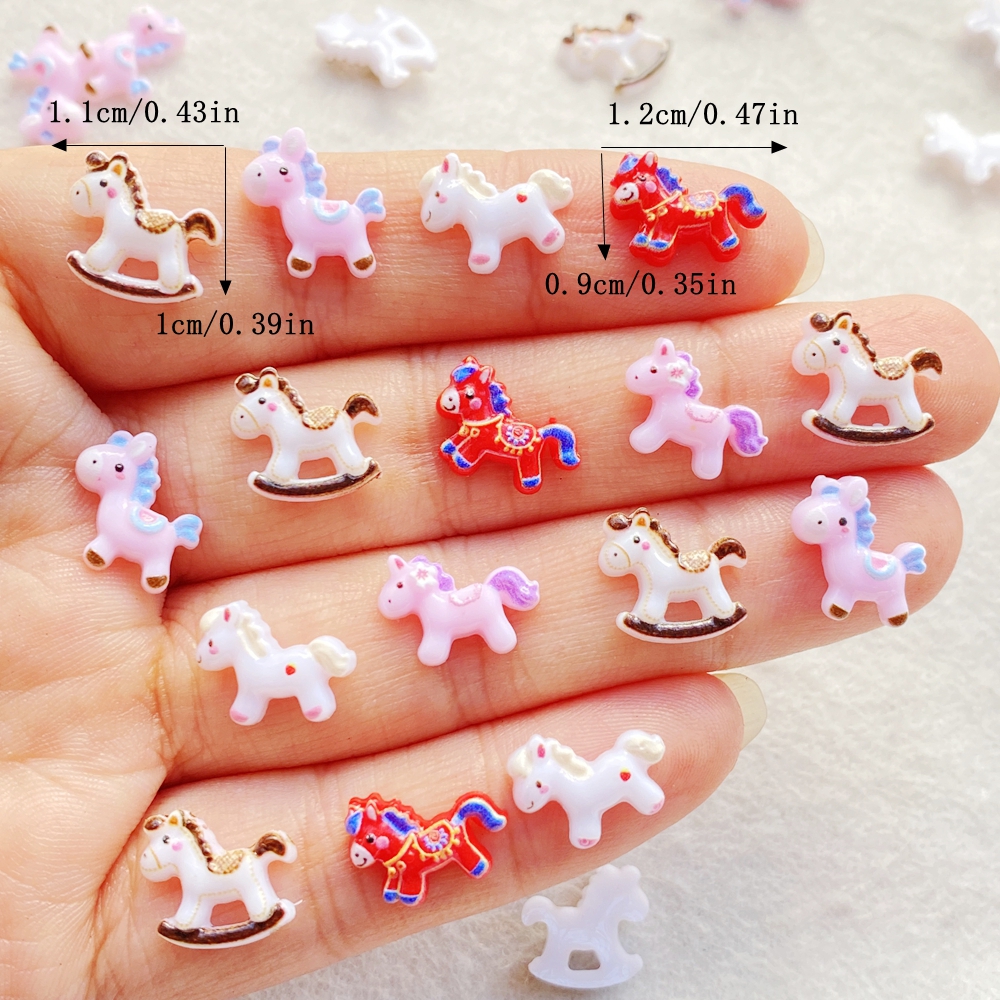 50PCS Cute Mini Cartoon unicor - Nail Art Motif ulasan dan harga