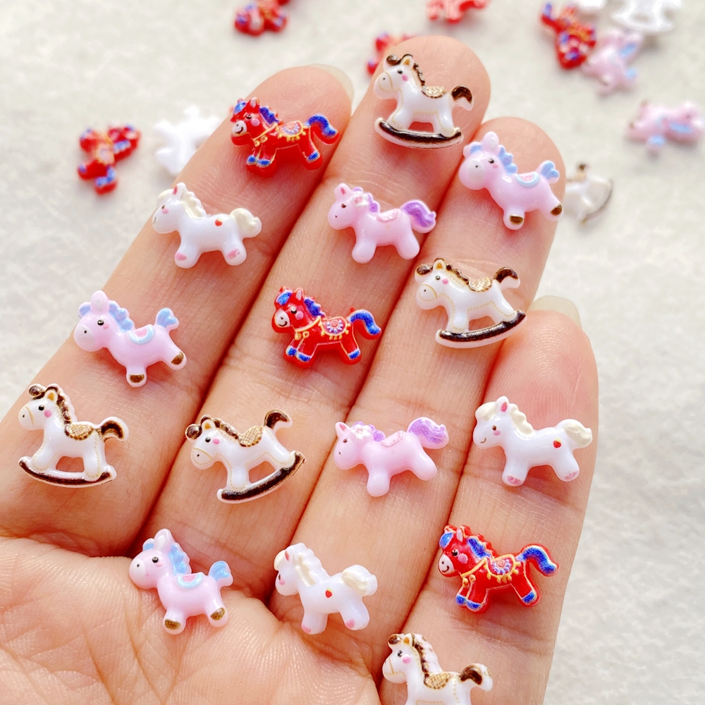 50PCS Cute Mini Cartoon unicor - Nail Art Motif ulasan dan harga