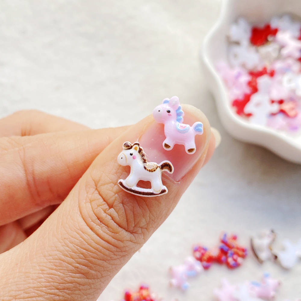 50PCS Cute Mini Cartoon unicor - Nail Art Motif ulasan dan harga