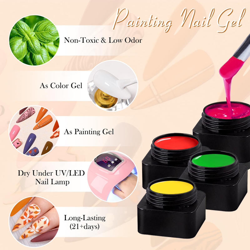 CHUNSHU Painting Gel Semi-soli - Nail Art Full Design ulasan dan harga