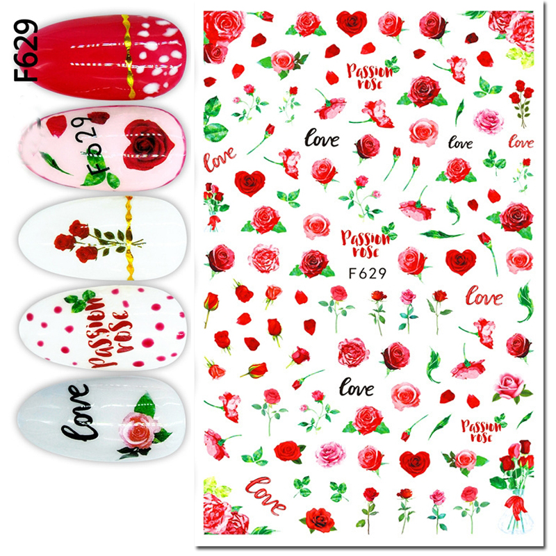 3d Nail Art Decals Valentine D - Nail Art Valentines Day ulasan dan harga