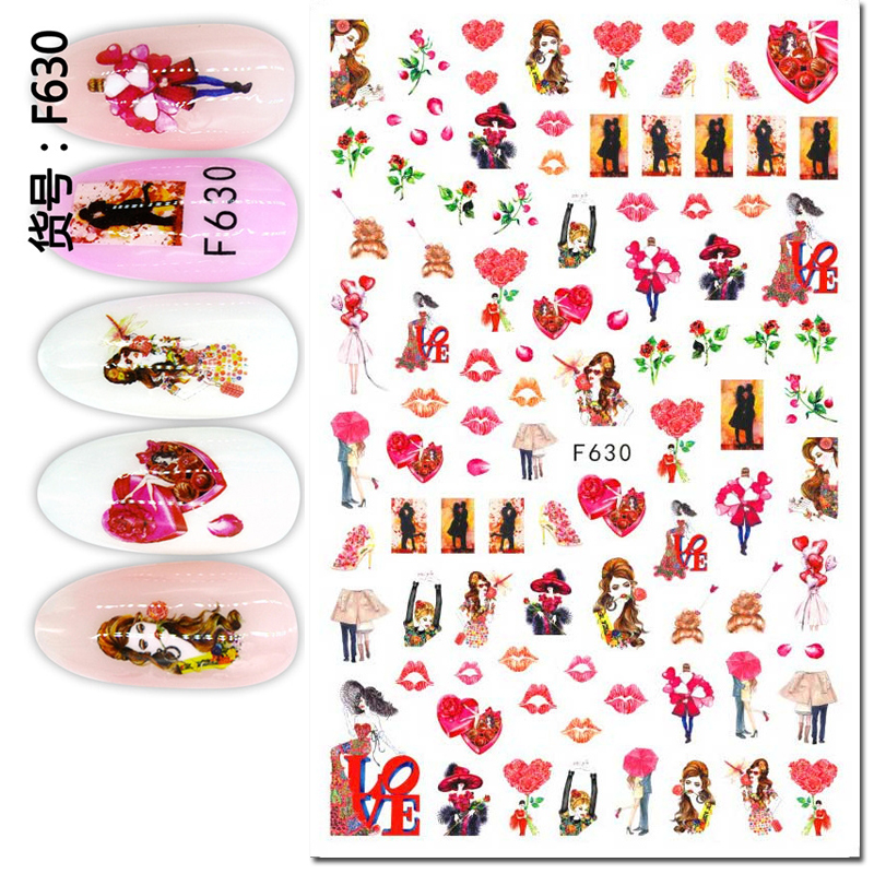 3d Nail Art Decals Valentine D - Nail Art Valentines Day ulasan dan harga