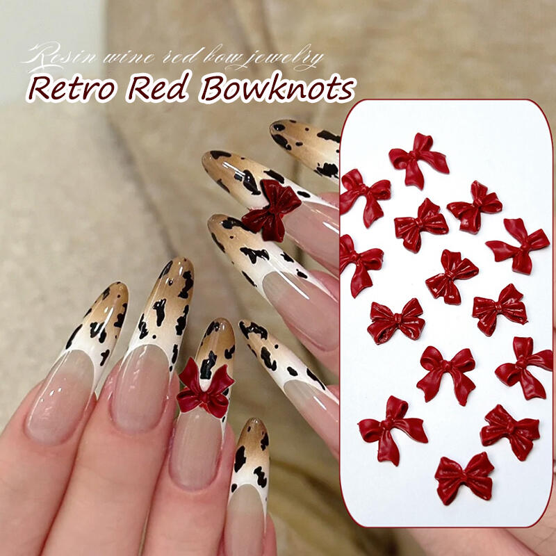 100PCS Classic Wine Red Ribbon - Nail Art Red Wine ulasan dan harga
