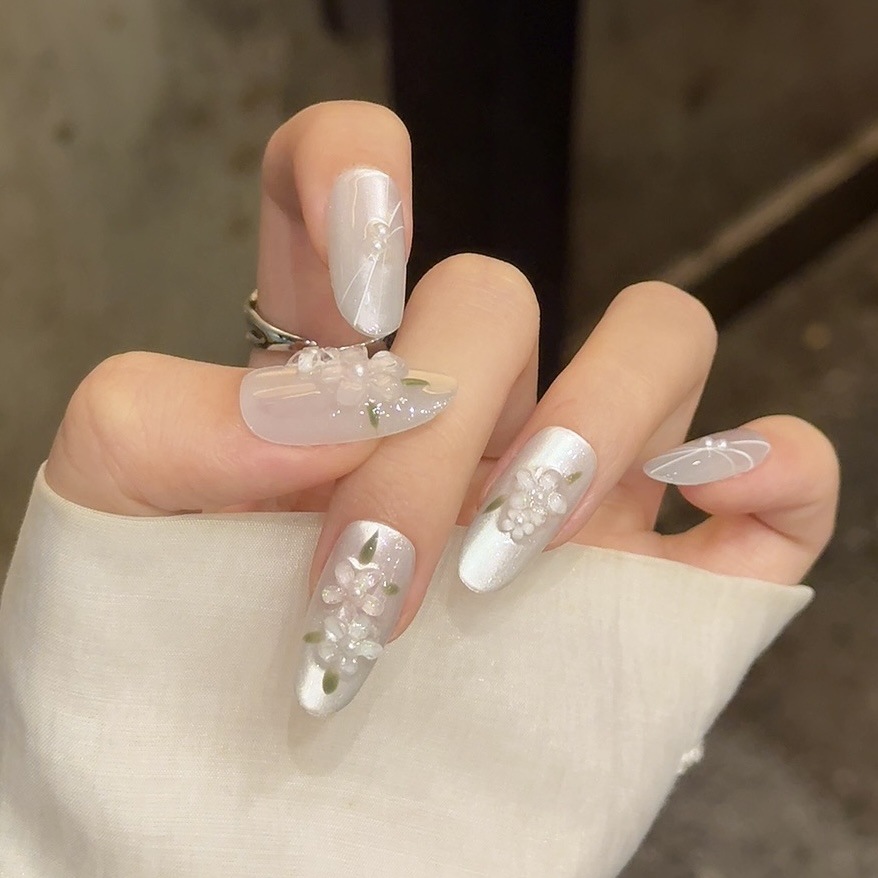 10pcs Glitter Sliver Press On  - Nail Art Full Design ulasan dan harga