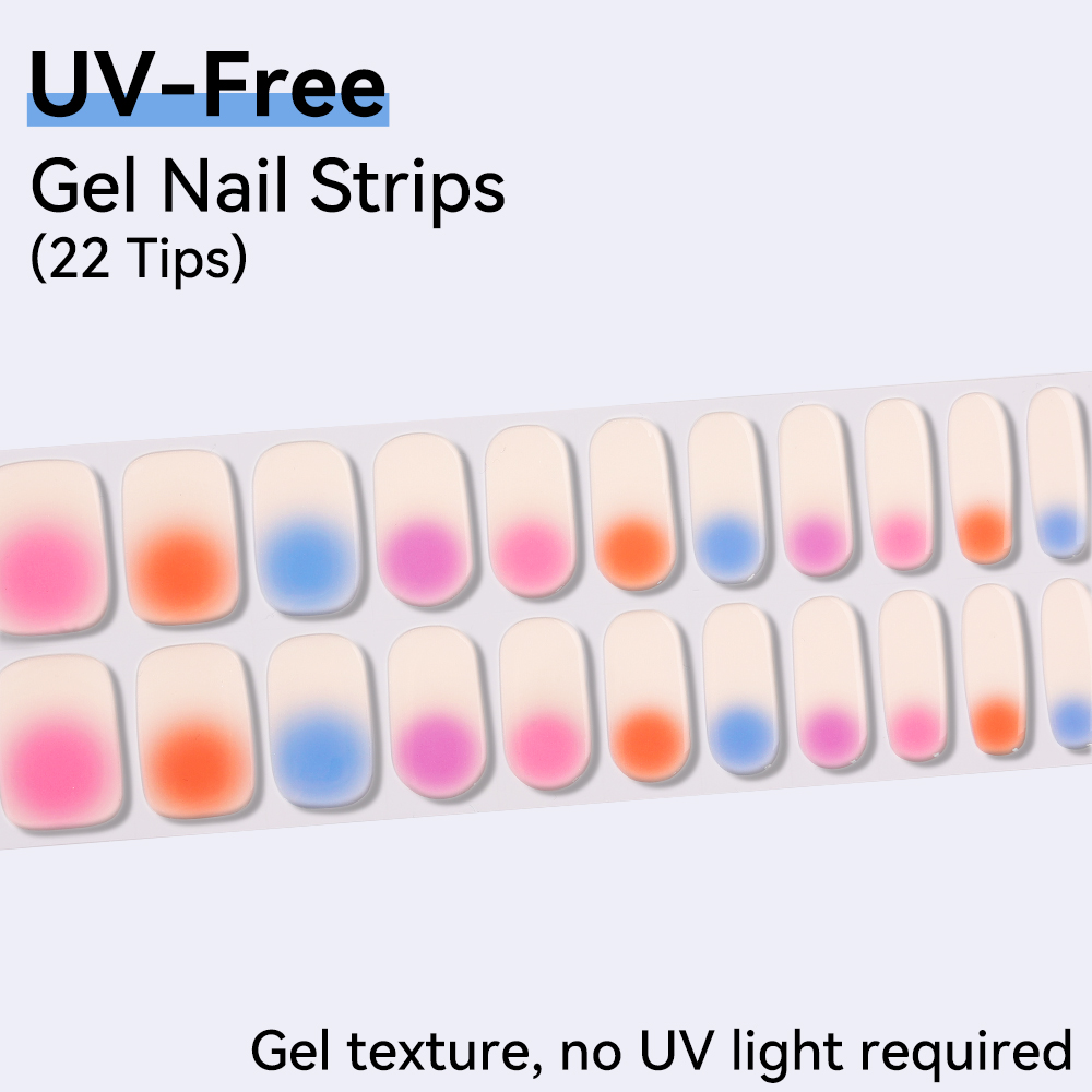 UV-Free Strips Nails Stickers  - Nail Art Full Design ulasan dan harga