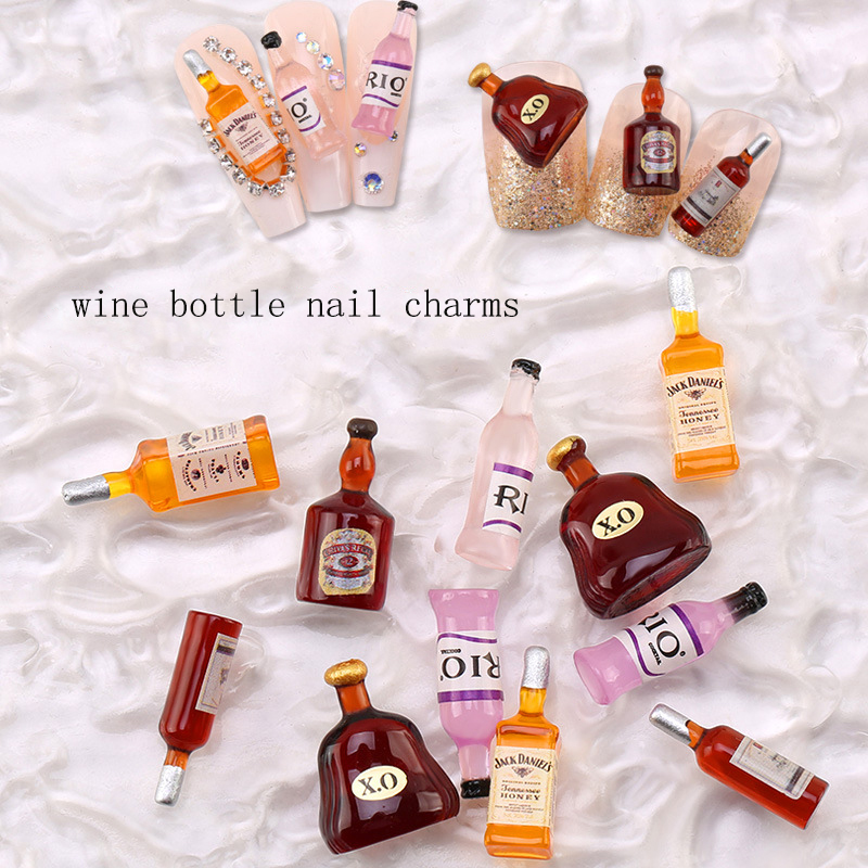 20*pcs New Wine Bottle Nail Ch - Nail Art Red Wine ulasan dan harga