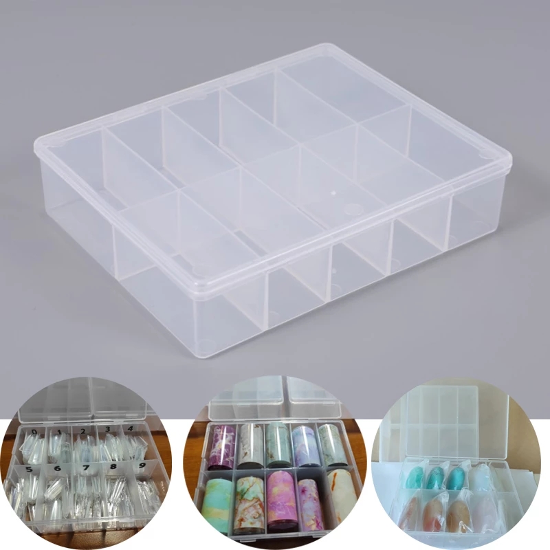 10 Grids Empty Clear Storage B - Nail Art Motif ulasan dan harga
