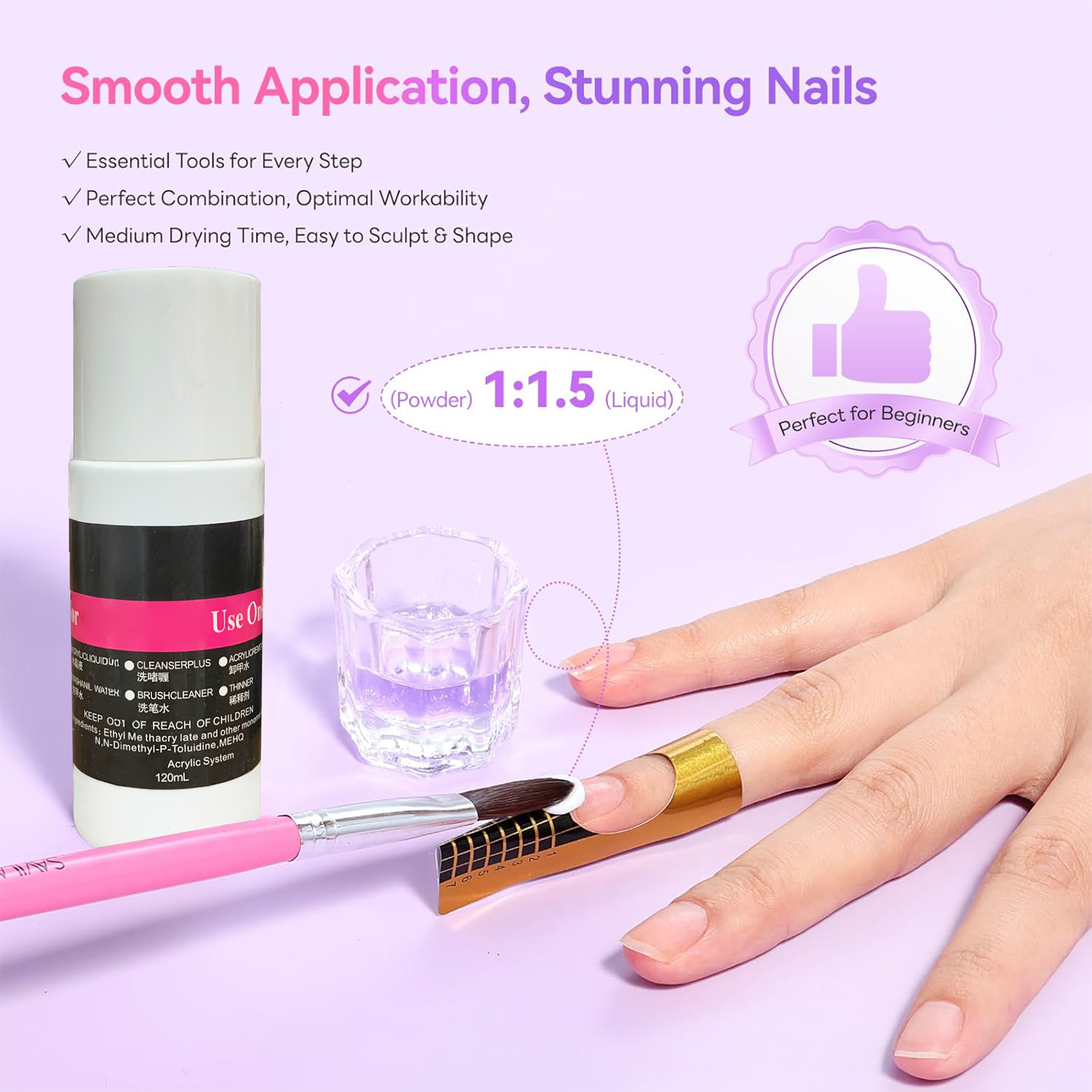 Acrylic Nail Kit, Acrylic Powd - Nail Art Valentines Day ulasan dan harga