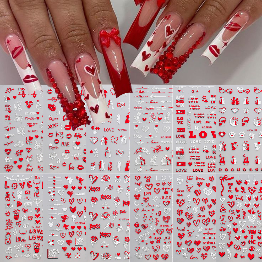 Romantic Valentines Nail Art S - Nail Art Valentines Day ulasan dan harga